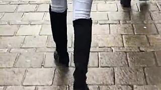 i spy on teen's perfect ass walking hidden cam