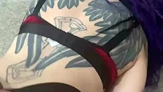 purple dreadlock latina takes rough bbc from master