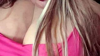 Susi Flaunts Huge Boobs in Red Dress Sucking and Riding BBC Toy Frenzy