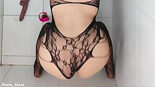 sexy latina teen whore dances seductively in lingerie