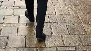 i spy on teen's perfect ass walking hidden cam