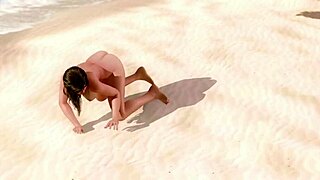 sayuri teases her big ass nude on private erotic beach paradise