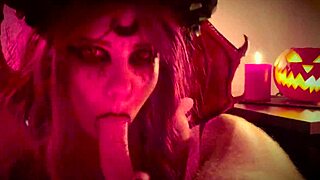 demon girl halloween lingerie rough doggystyle pounding