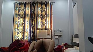 bodybuilder pounds oiled curvy ebony babe backstage