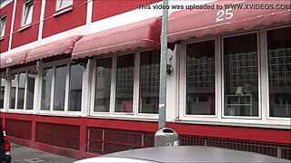 german tourist explores hannover's redlight ludwigstrasse district