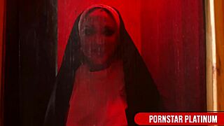 Busty Nun Leya Falcon Rides Kali Danes' Massive Toys Seductively