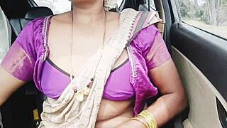 indian couple car sex with dirty talk passion