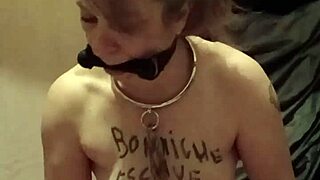 maid slave flashes her slutty humiliation in tiny apron