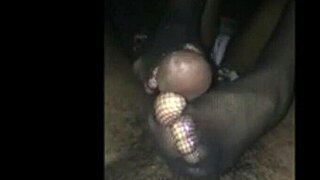 Intense Footjob Cam Tease Turns into Ripped Clothes Outdoor Fuck