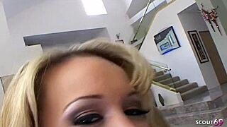blonde milf brandy talore bounces natural tits in rough fuck cumshot