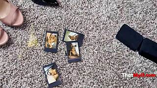 Exclamatory-Raw! Blonde Milf Discovers Dirty Polaroids Blackmailed Into 5some!