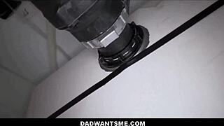 Cute petite blonde teen seduces stepdad's monster cock during plumbing fix pov