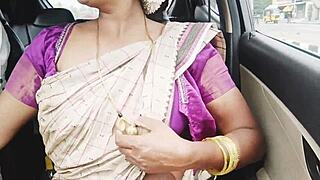 indian couple car sex with dirty talk passion