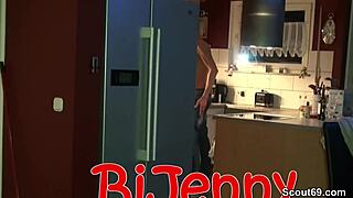 german milf screams for stranger cum on her big tits pussy!