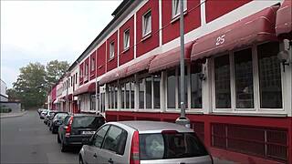 german tourist explores hannover's redlight ludwigstrasse district