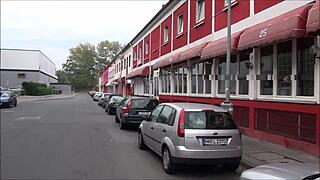 german tourist explores hannover's redlight ludwigstrasse district