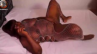 can this oiled african bbw fat ass handle monster bbc gangbang in scorching threesome?