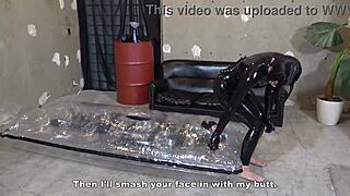 Mistress Yuen Facesits Bound Man With Saliva Handjob And Licking