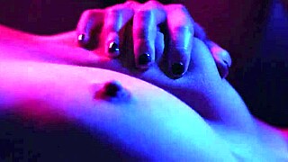 jessica ryan spanks and fingers ophelia purr's big tits in garage play