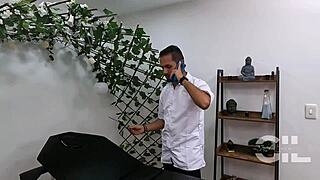 salome gil gets masseur's huge cock happy ending fuck