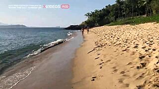 Naughty Public Tease on Ilhabela Beach Trip
