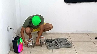 Milf spies gym couple then flirts into acrobatic doggystyle fantasy fuck