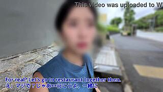 japanese babe picked up at bus stop cums wildly
