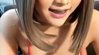 hot THAI teen SLUT moans wildly on WEBCAM orgasm rush