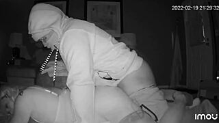 Big black cock slams blonde shemale ass doggystyle creampie night