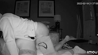 Big black cock slams blonde shemale ass doggystyle creampie night