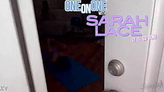 sarah lace rides huge bbc deep in yoga pants to creampie