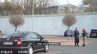 Gas Station Gloryhole Rough Fuck for Redhead Babe