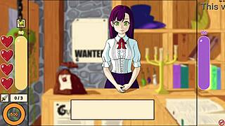 tutorial girl, strip those clothes and get topless now in monster game