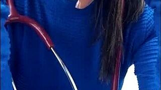 dirty latina nurse slut makes hospital office homemade casting fuck