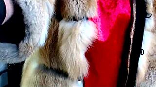 mature webcam whore aimee strips fur coat seductively