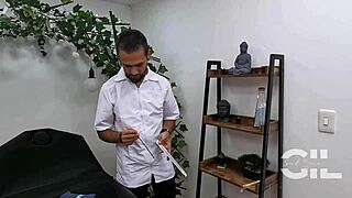 salome gil gets masseur's huge cock happy ending fuck