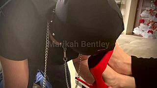 Mistress Marikah Bentley parades her leashed house slave