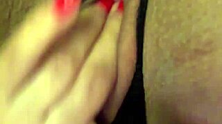 sexy amateur with big natural tits fucks wet pussy solo