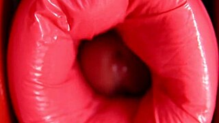 oiled redhead fuck doll moans on dinosaur anal machine pov 🔥🍆