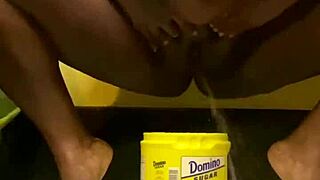 Ebony BBW Submits to Kinky BDSM Golden Shower Sports