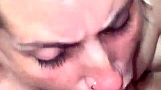 Giving the best homemade sloppy interracial blowjob ever with deepthroat