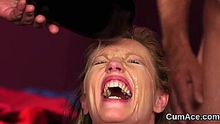 Nasty Fuck Doll Swallows Jizz Facial Cumswap