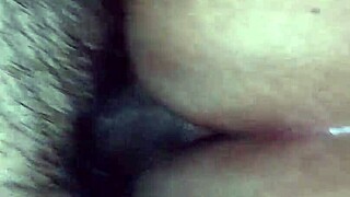 Roommate stretches her tight ass wide open first time