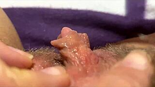 Watch my huge clit throb as I rub and jerk to massive orgasm close-up.