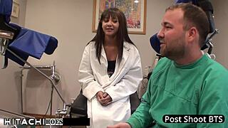 oh doctor hitachi on my shaved pussy makes me cum hardd