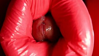 oiled redhead fuck doll moans on dinosaur anal machine pov 🔥🍆