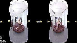 antonia sainz soaks sofa peeing while teasing with buzzing dildo