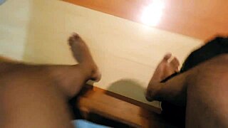 Stepmom chats then squirts huge from stepson's hard pounding!