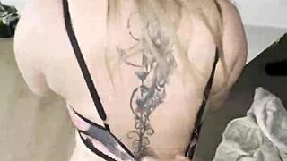 big cock pounds wet pussy hard in kitchen after work