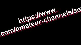 sexy milf wife wakes naked in see-through negligee pees then dresses in stockings heels no panties fetish solo.